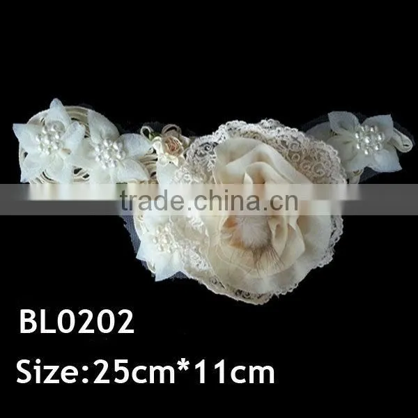 BL0132 black custom wholesale rhinestone beaded applique for garments accessories