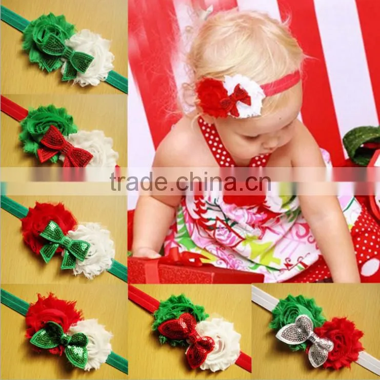 christmas baby headbands tulle flower headband baby hair headband