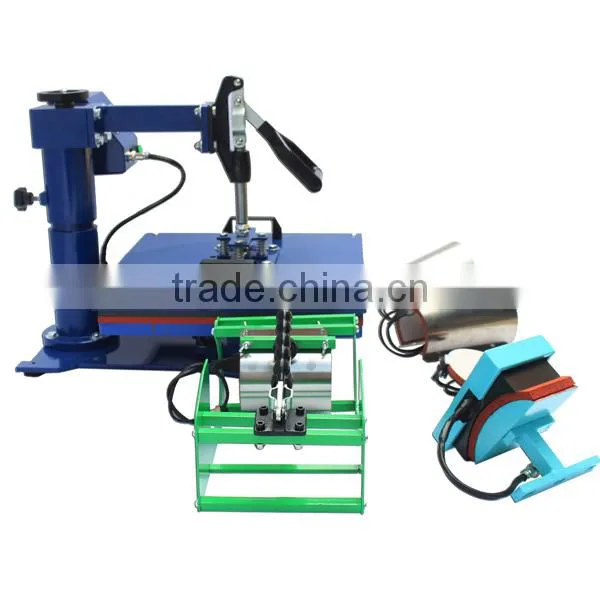CE Approval 9 in 1 combo heat press machine for t-shirts, mugs, caps and plates