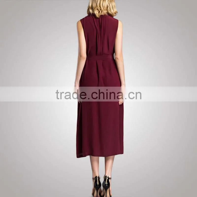 Contrast Color Office European Design Trendy Business Dress With Your Logo