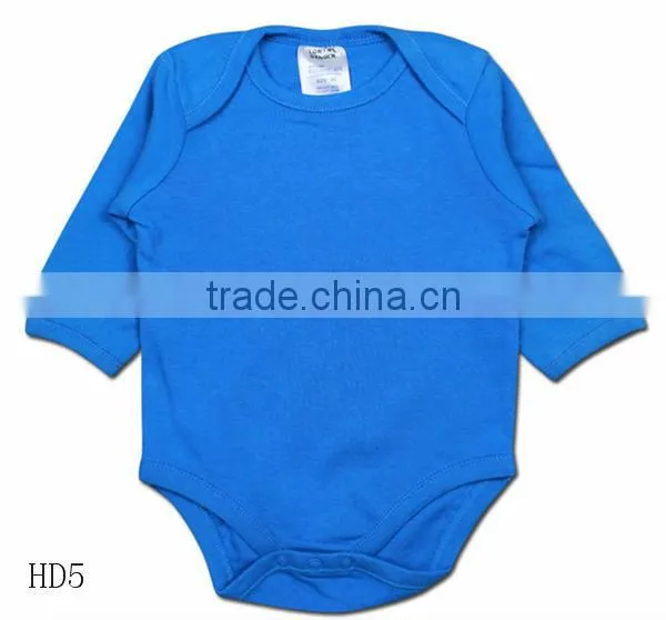 Make order baby clothes,100% cotton comfortable long sleeve baby bodysuit