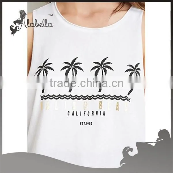 Crop tops for women 2015 Models sleeveless tops bulk white tank tops
