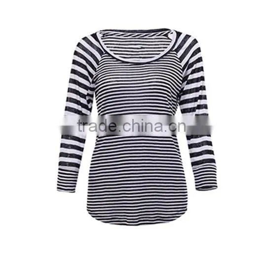 Cannda long sleeve custom stripe baseball jersey baseball shirt women