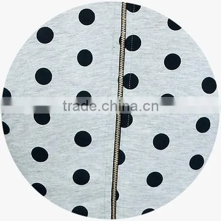 Grey Colored Printed Dress latest high waist dress patterns