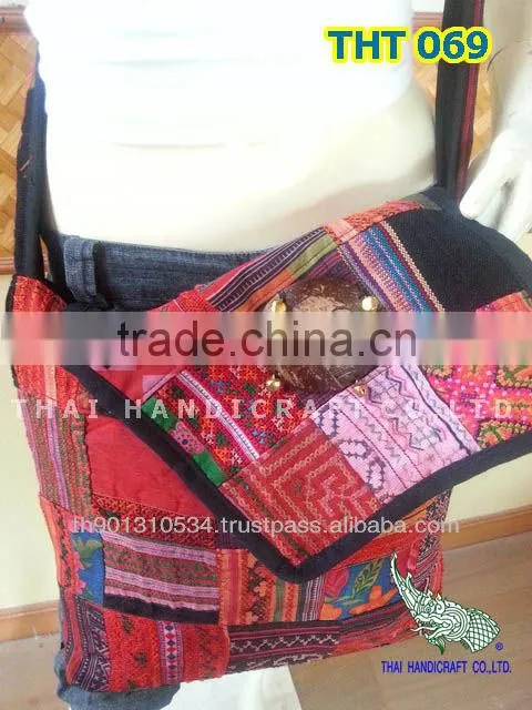 Thai Embroidered HMONG Hill Tribe Shoulder Bag Cross body Bag