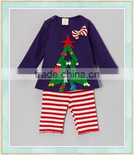 Yiwu factory prices are wholesale manufactures children clothes girl fashion Personalized Christmas outfit