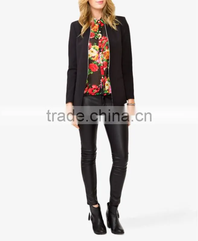 Women's Flat Lapel Blazer
