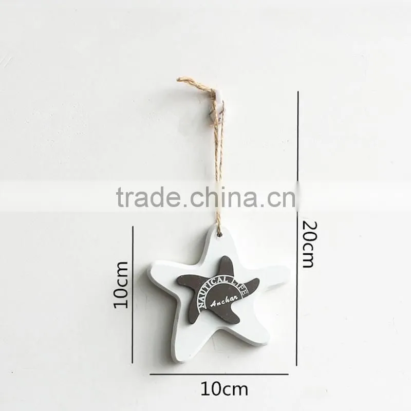 DIY Wood Starfish Shape Wall Hangings Decoration Craft