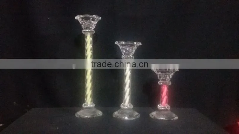 heart shape crystal candle holder can light night
