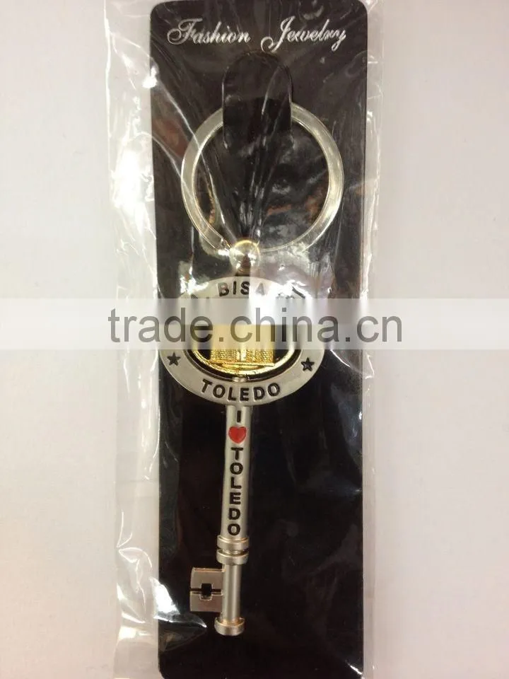 New Arrival Custom Key Shape Metal Keychain