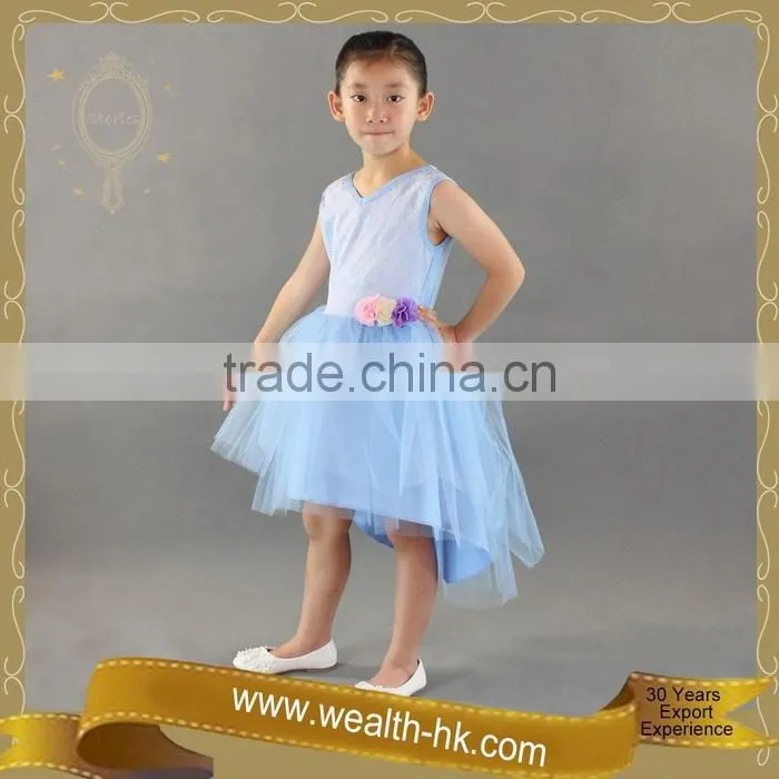 Layer Tulle Short Front and Long Back Flower Girl Dresses