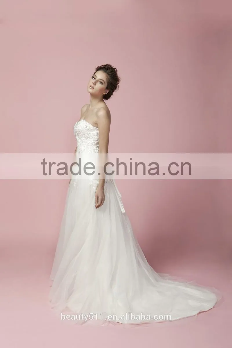 Mermaid Sweetheart Neck With Bead Wedding Dress lace GOWN AS28302
