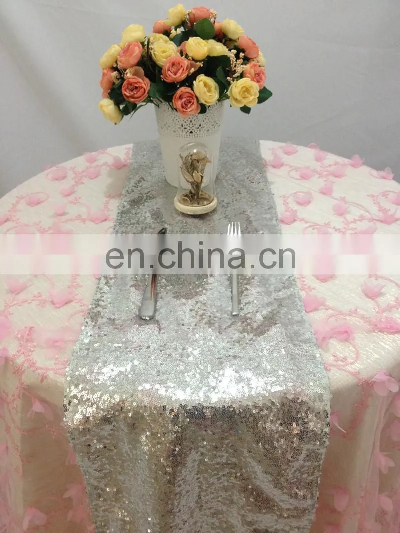 Charming Design Baby Pink Table Sequin Runner