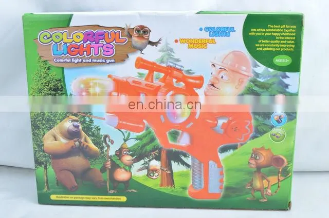 2014 Colorful Light and Music Plastic Supper Gun Toy
