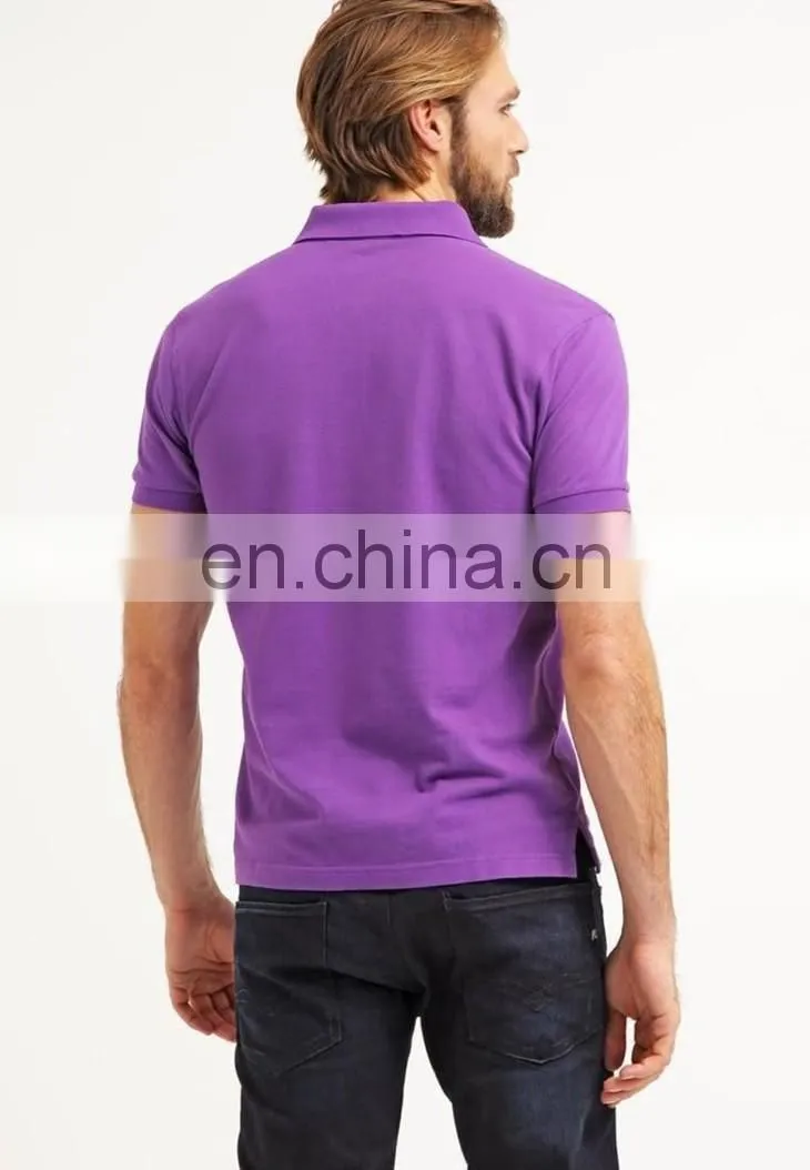 Fashion men gray plain slim fit polo shirts custom embroidery