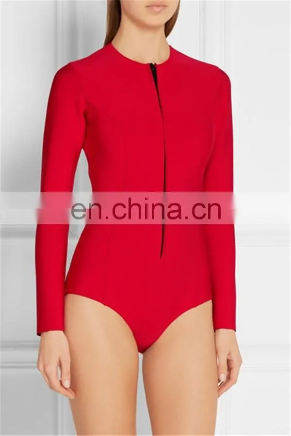 low moq custom made fashion women neoprene long sleeve thermal rash guard