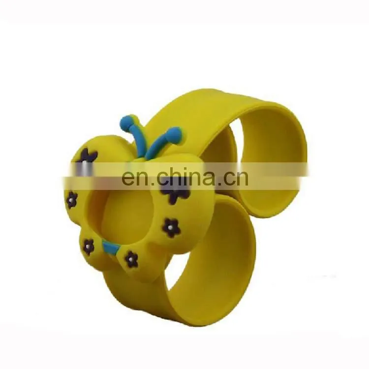 cute custom slap 3d silicone rubber wristband