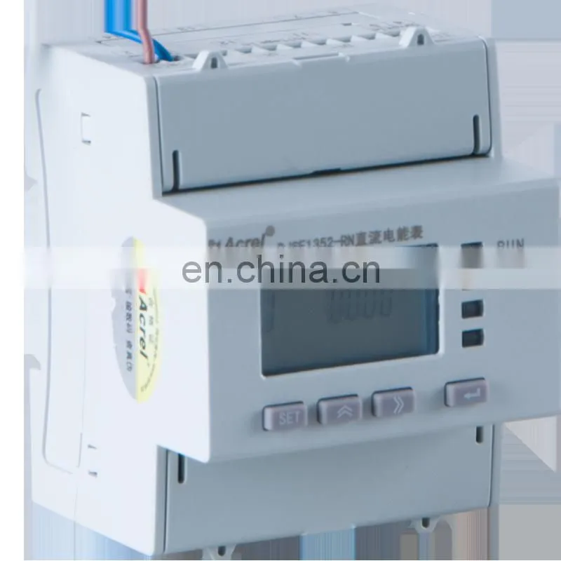 din rail lcd display multi-rate tariff energy meter with rs485 for building automation dc system