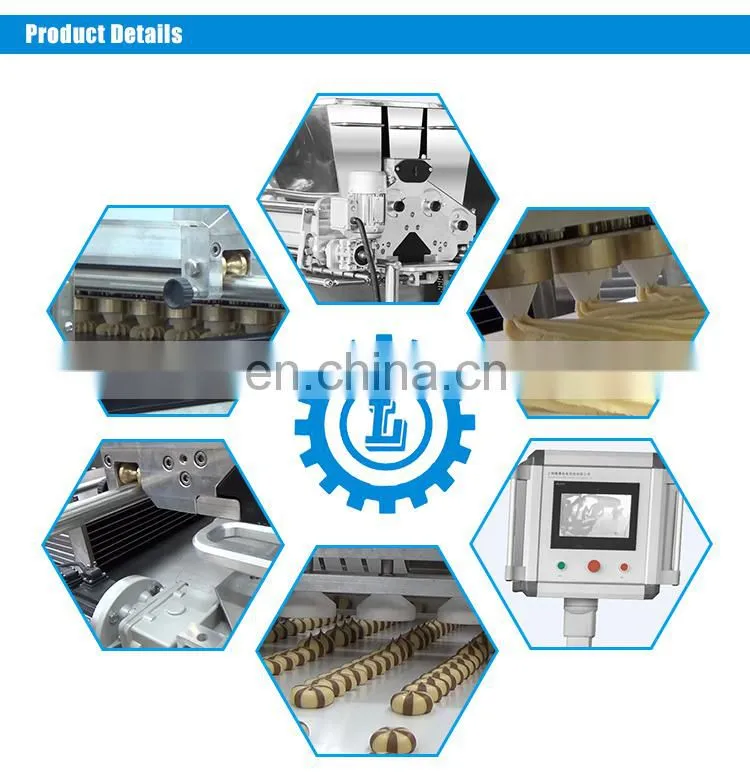 High Capacity Two Colors Biscuit Cookies Machine for Biscuits with Chocolate/ Jam