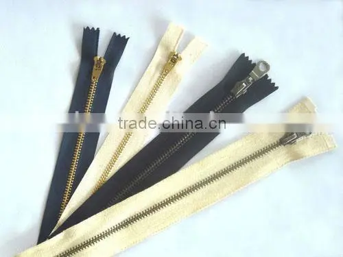 High Qualtity No.3 Fashion Golden Brass metal Zipper