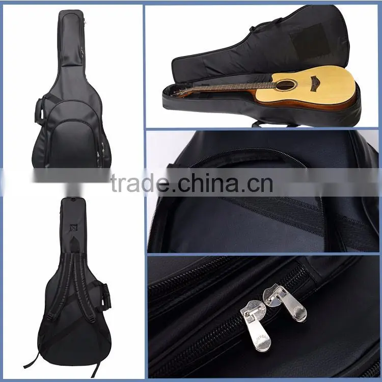 Hot selling travel portable leather guitar bag