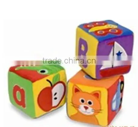 stuffed plush cube baby toy