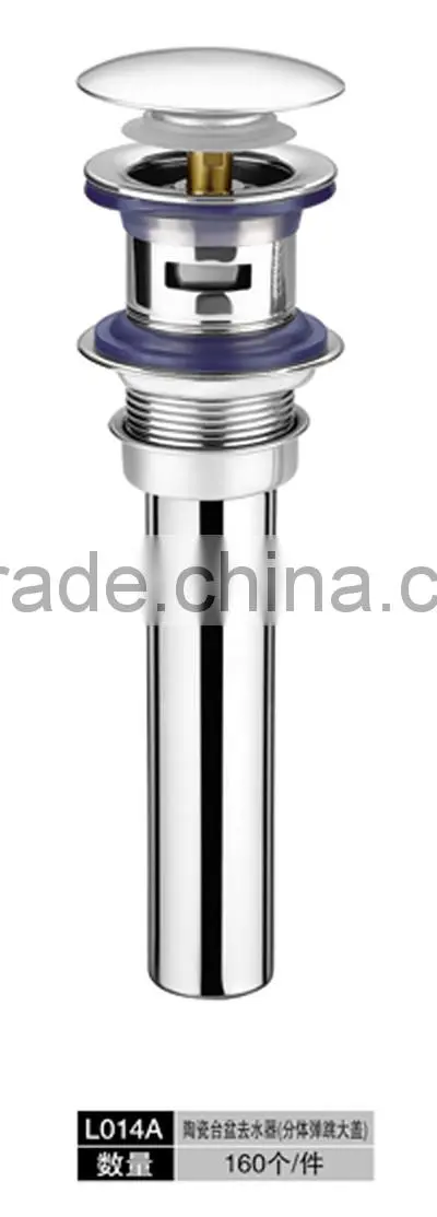 2015 Hot sale Made in China Wesda Bathroom Accessories Kitchen Stainless Steel Push down pop up Basket Sink Strainer Drain