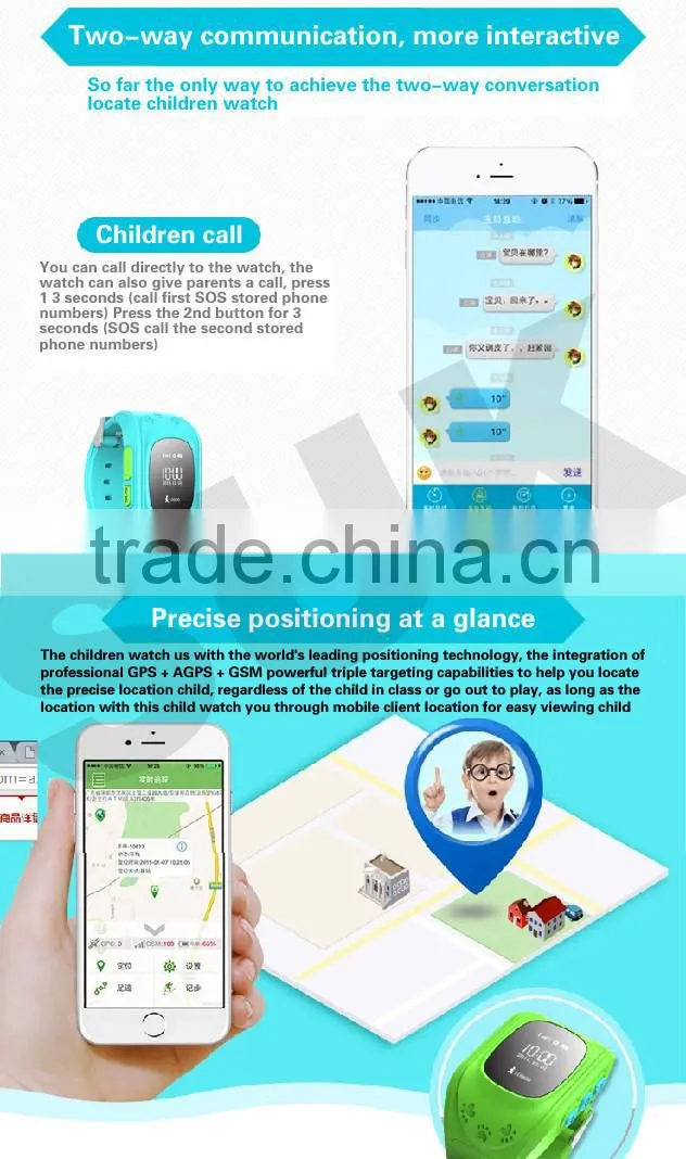 Children Care Smart Watch With Sim Slot Remote monitoring & GPS Position Tracking & Bluetooth SOS Call Kids watch Mobile Phone