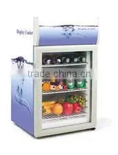 ETL, CE, RoHS,SAA certificated Single glass door mini refrigerator showcase,display cooler