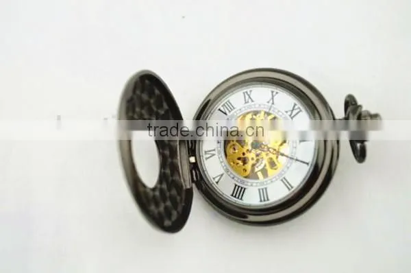 retro flip skeleton watch mechanical pocket watch china watch factory
