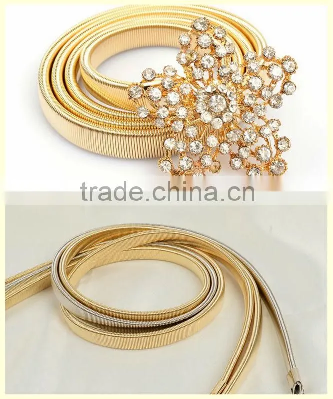 Promotional 2014 new dubai gold star flower body chain waist chains