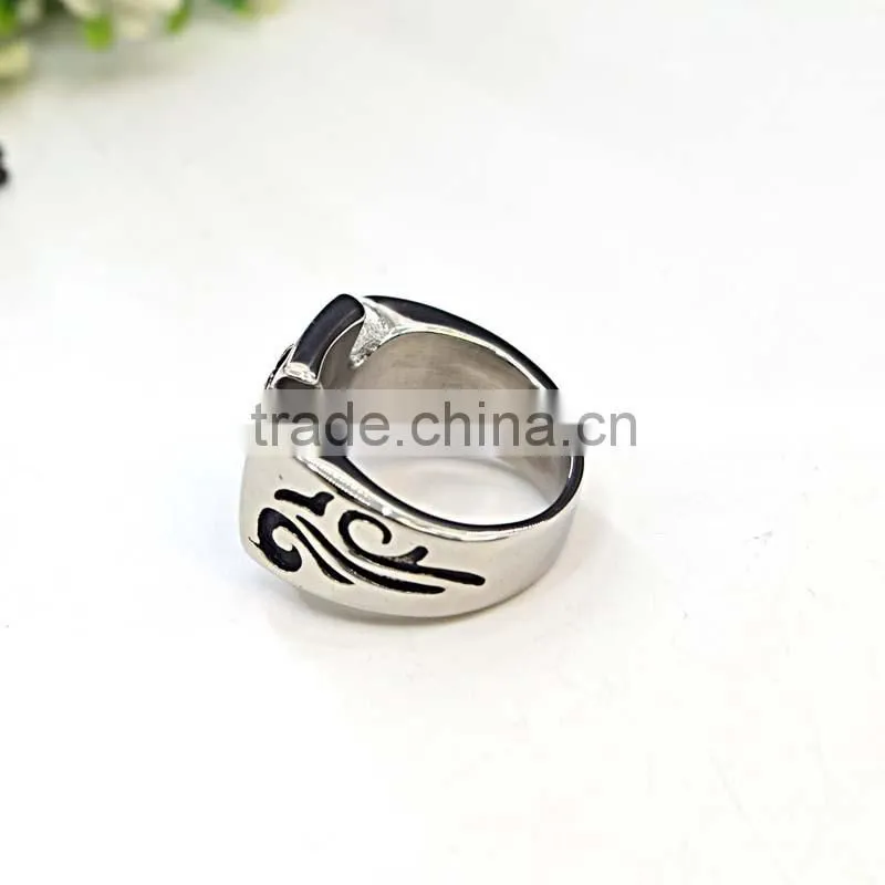 Catholic Jewelry vintage cross stainless steel ring