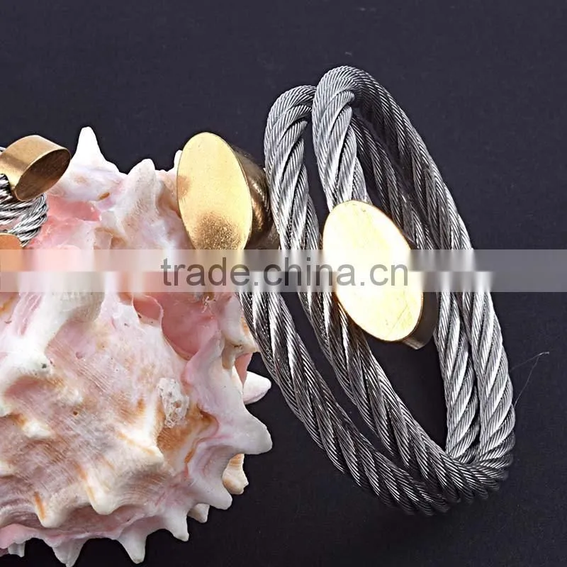 fashion jewelry 2016 wire stainless steel bracelet & rings costume african jewelry sets