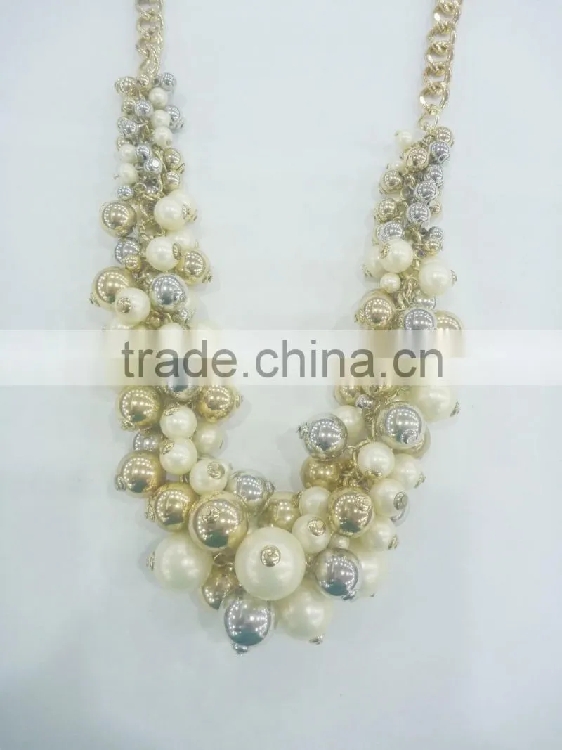 FASHION MULTI BEADED NECKLACE EARRING SET