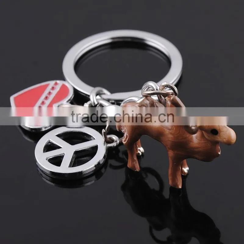 High-end manufacturers epoxy Keychain pet camel keychain