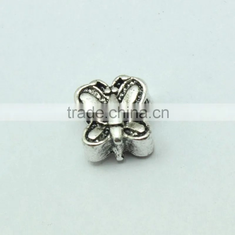 Wholesale Pdora Archaized Anti-silver Butterfly Shape Hole Beads, DIY Bracelets Hole Beads Accessories