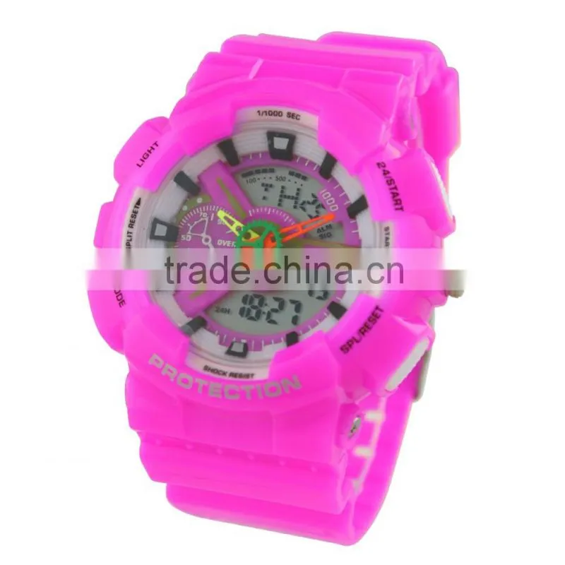 LP1369 Promotional price teenage style 30m waterproof dual function watch