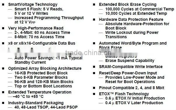 IC INTEL E28F400CVT60