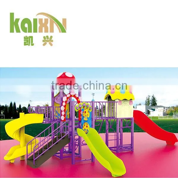 Outdoor Colorful Playground Equipment Park Plastic Slide