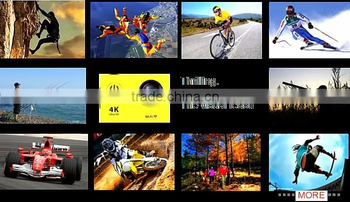 2016 hot sale Ultra HD 4K Sport Camera170 Degree Wide Angle Sports Action Camera with 2-inch Screen 1080p 60fps and wifi