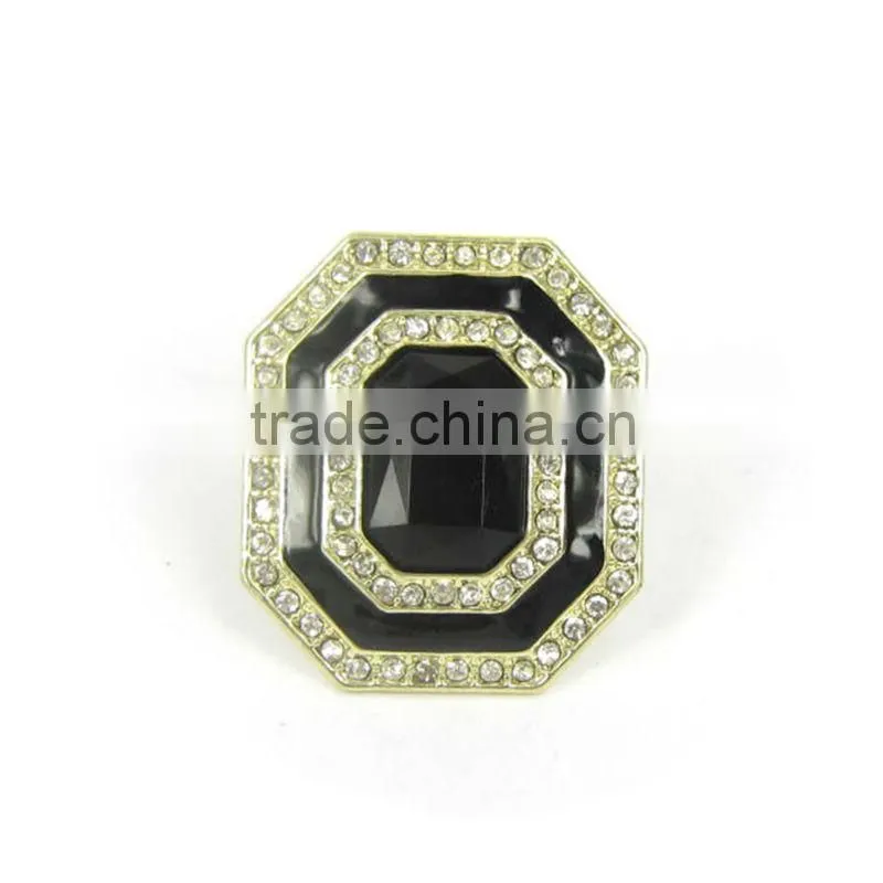 SQUARE GEMSTONE RINGS,MANY SMALL BALL CRYSTALS RING