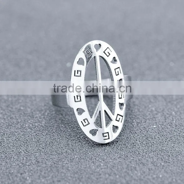 Woman Man's Hollow Stainless Steel Punk Rock Biker Finger Ring