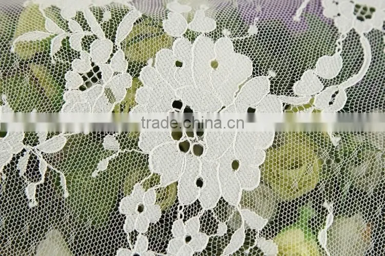 2016 new design Eyelash white Lace french fabric