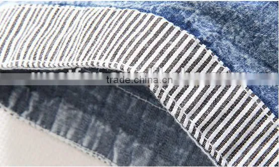 Manufacture Two Pocket Blue Denim Stripe Shirt