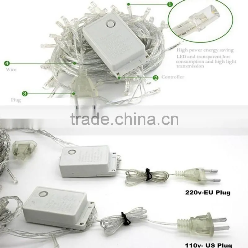 110V 220V Colorful Christmas Led Lighting 10m 100 leds for Holiday/Party/Wedding/Decoration Blue/Green/White/Red/RGB/Yellow/Purp