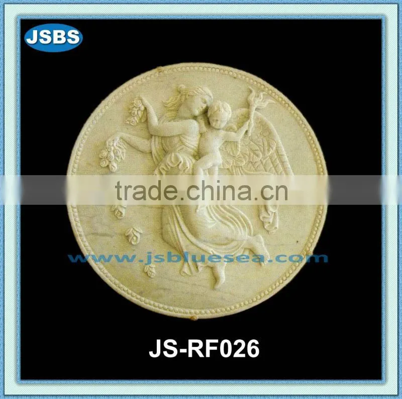 carving modern decorative stone wall relief sculpture
