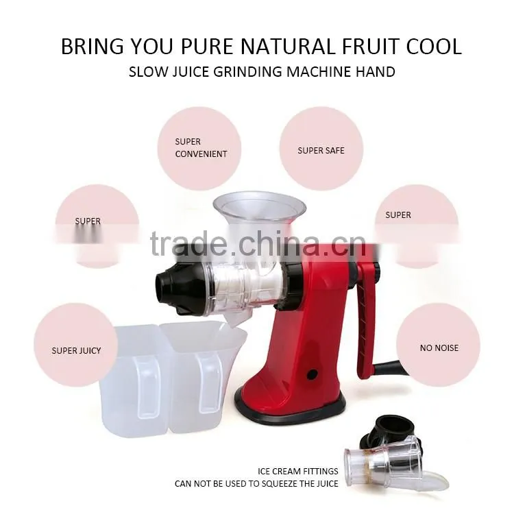 PP+ABS+S/S 30*30*12 Hot sale manual orange juicer machine/slow juicer/vegetable juicer