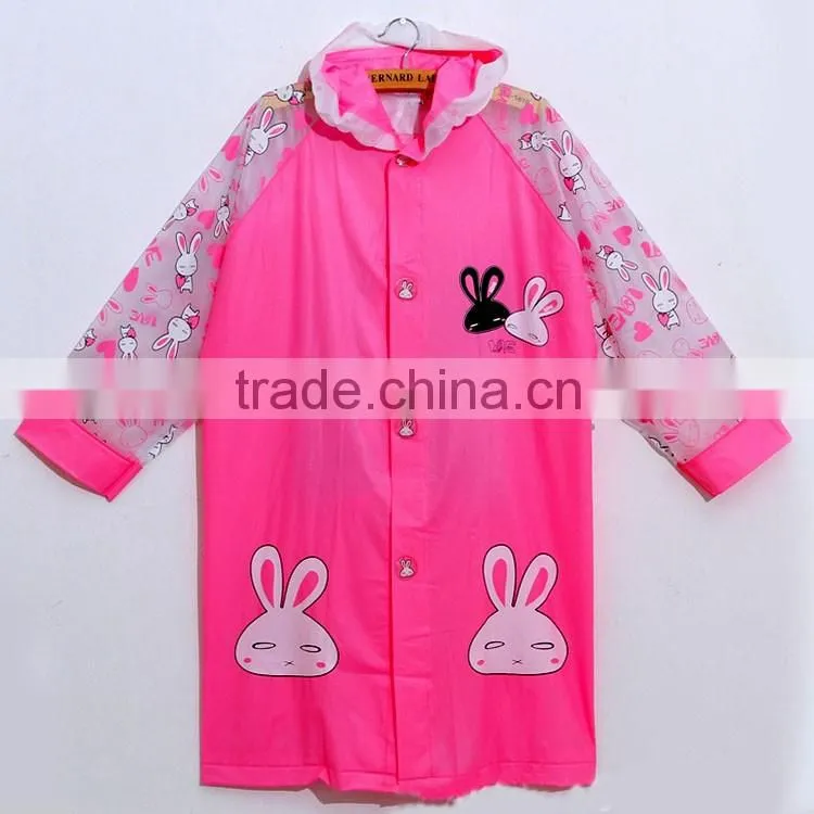 Manufacturers selling cartoon children raincoat with a thick poncho bag