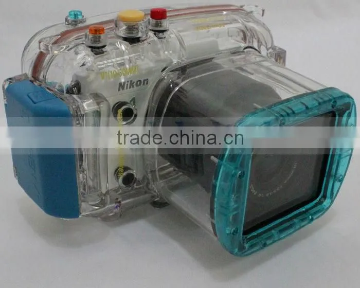 digital waterproof camera case for Nikon V1(l0~30MM), 40m/ 130ft depth underwater camera housing, Nikon Waterproof Camera Case