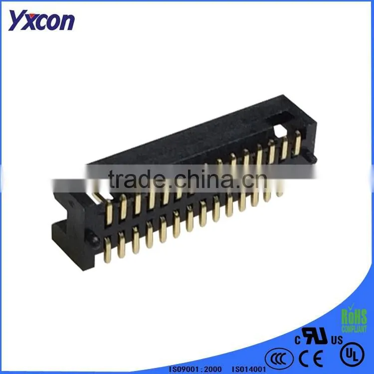 Dongguan supplier 1.27mm pitch vertical SMD two rows with locating pegs box header connector